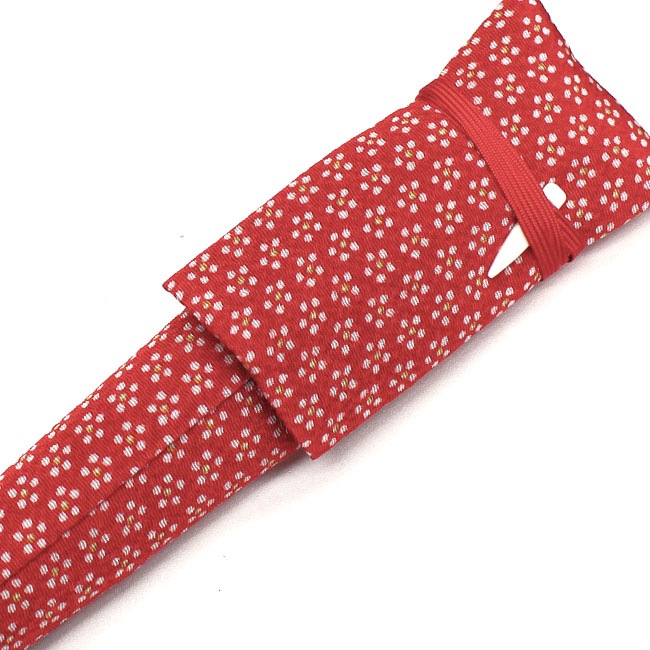 舞扇袋『友禅舞扇子一本袋／小花ちらし・赤（R19）』【※扇子は別売り