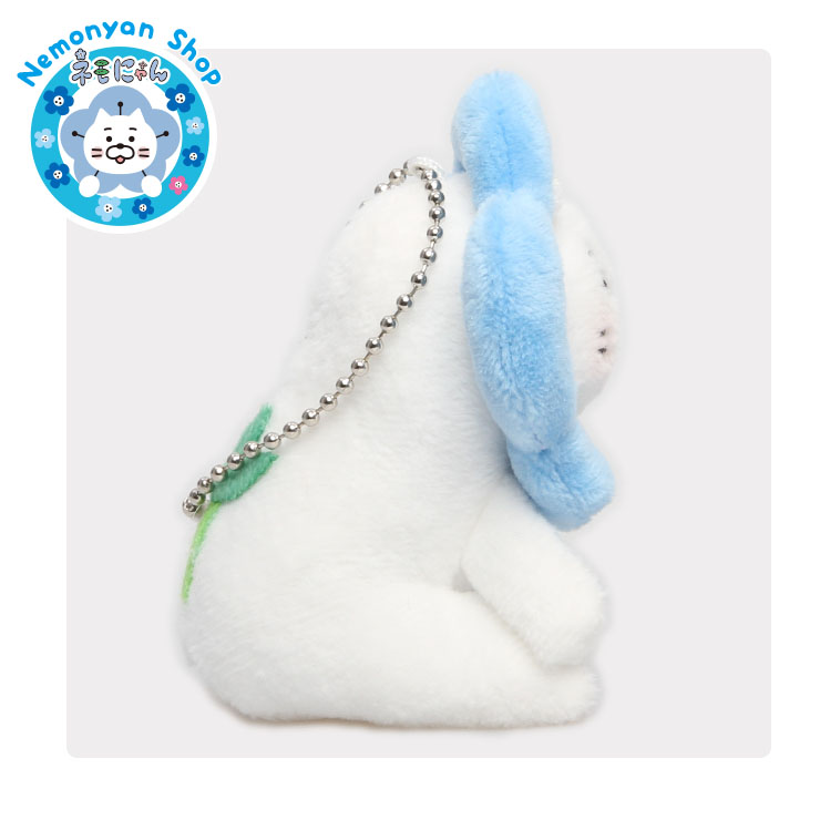 ネモにゃん ボールチェーン付きぬいぐるみ おすわりブルー