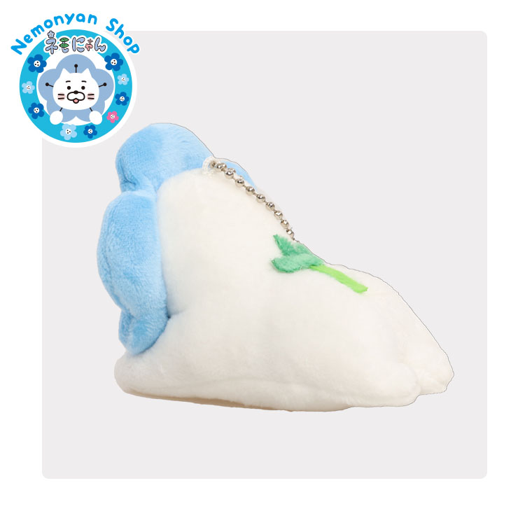 ネモにゃん ボールチェーン付きぬいぐるみ 寝そべりブルー