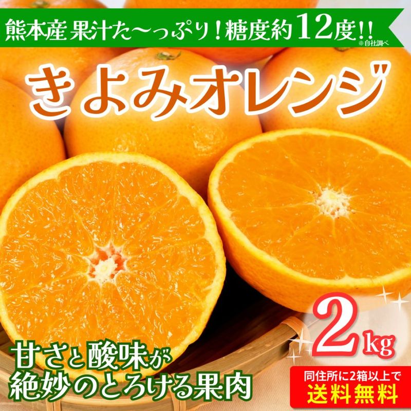 きよみオレンジ 2kg【家庭用】熊本から産地直送 お届け時期2月中旬から5月中旬※送料1,000円2箱で送料無料※