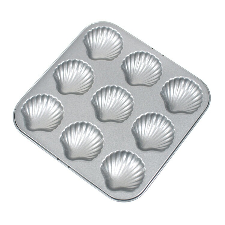 シリコン 加工 ホタテ マドレーヌ 型 天板 9個付 | ほたて | すべての