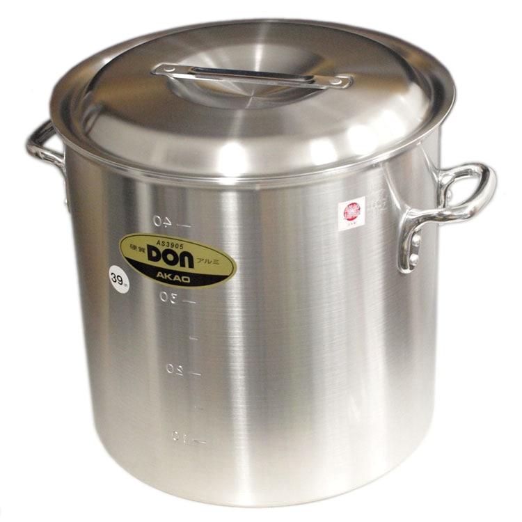 アカオアルミ　両手鍋　DON　料理鍋　42cm　16L　傷あり アカオアルミ しゅう酸 実用鍋 42cm 日本製 アカオ アルミ 両手