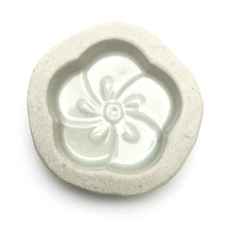 干菓子型 清水焼き ねじり梅 | 和菓子道具 干菓子 落雁 和三盆