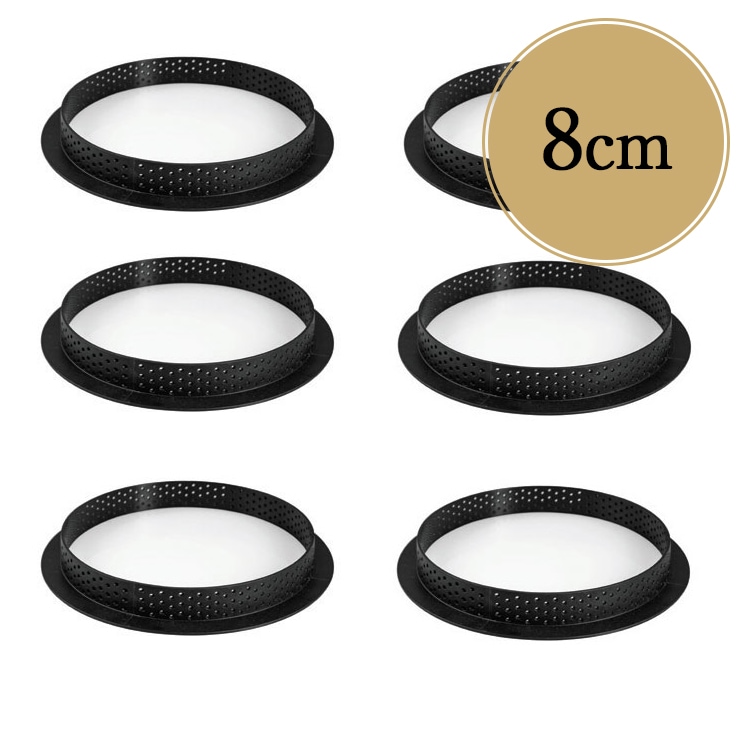 8cm シリコマート タルト リング 80 焼成可 プラスチック リング 6個