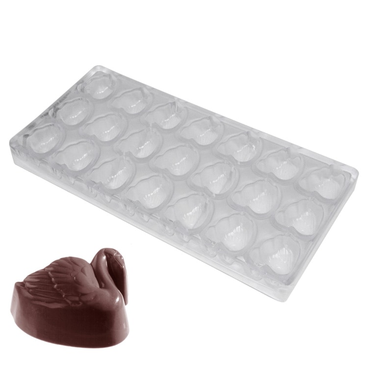 チョコレートワールド 1056 チョコ型 白鳥 21個付き