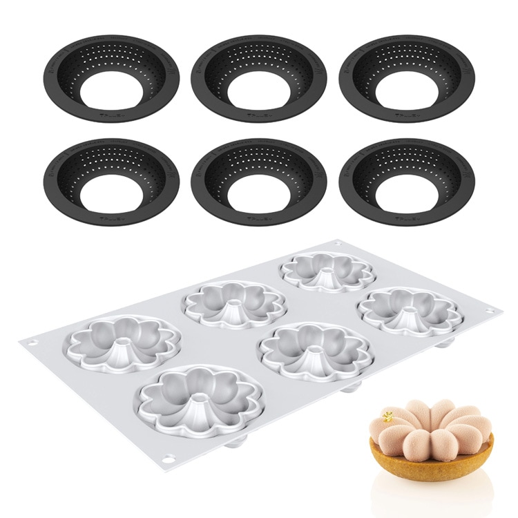 ���ꥳ�ޡ��� ���åȥ���ȥ�󥰥֥롼�� 80 3D 6���դ� ���ꥳ�󥴥෿ ������ �ץ饹���å� ���6��  ���å� | Silikomart ����ȷ�