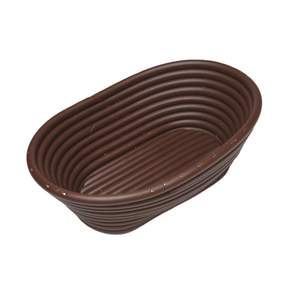 洗える発酵かご 茶 楕円 内寸 約 19cm プラスチック製 コルプ型 BPA