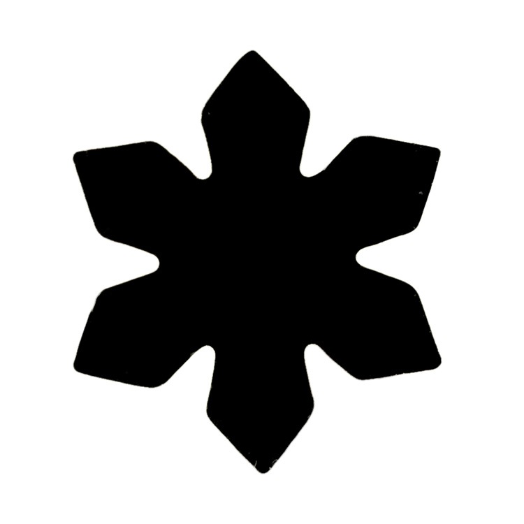 生抜き 雪の結晶 #2 直径20mm | 抜き型 型抜き | すべての商品