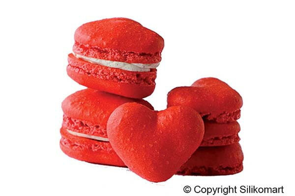 ���ꥳ�ޡ��� ���ꥳ��ե�å��� MAC03 HEART MACARONS �ϡ��ȡ��ޥ����� ���ꥳ�� | Silikomart