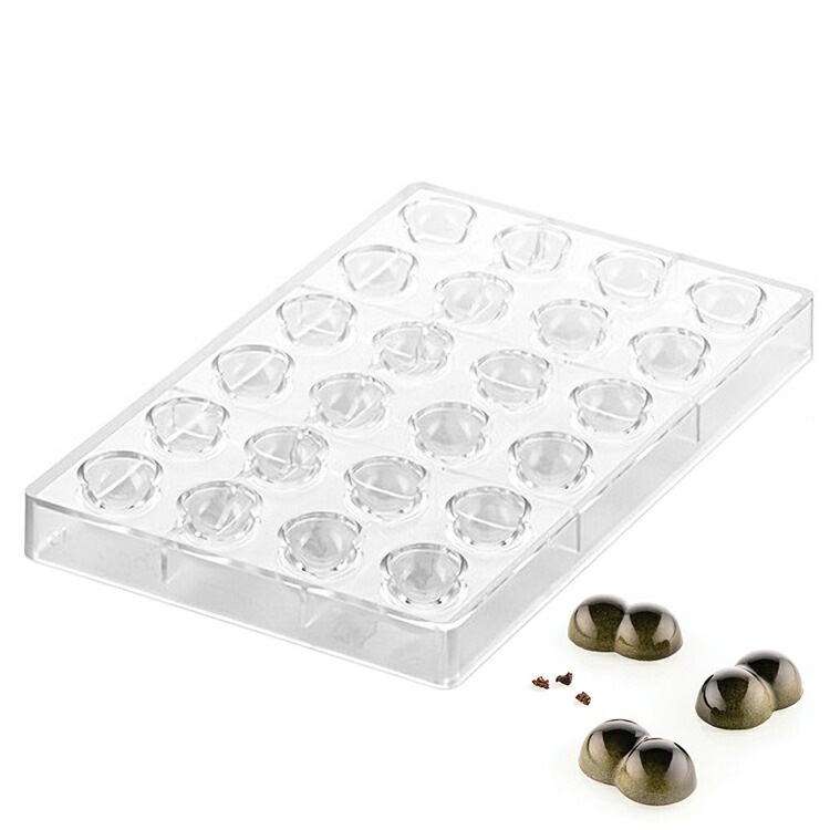 ���ꥳ�ޡ��� Chocado BOLLA-P �ץ��� 24���� | Silikomart CH010 �ȥ饤���� 40x25x��14mm �ץ饹���å� ���祳�졼�ȷ� ���祳�� ���祳�졼�� ���祳 �� �Х�󥿥���