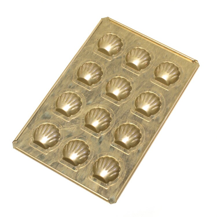 千代田金属 シリコン 加工 ミニ ホタテ 小 マドレーヌ型 天板 12個付