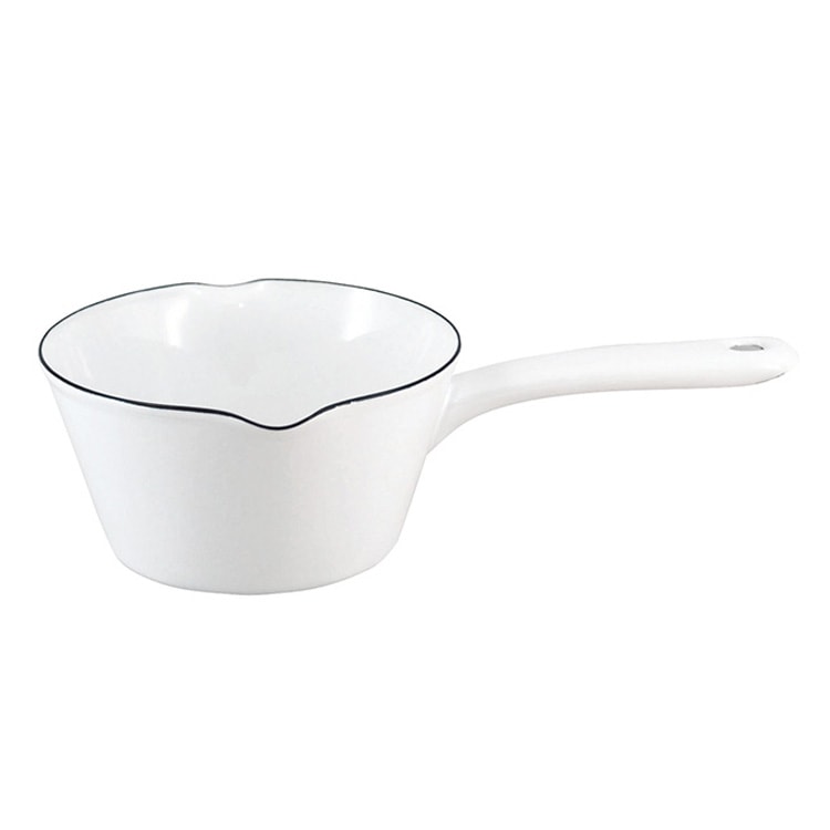 マニーのプロヴァンスのホーロー製 ミルクパンとキャニスターのセット