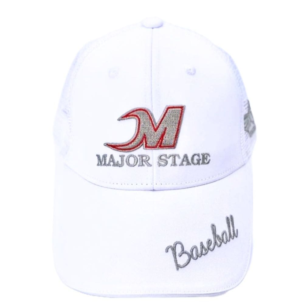 野球 メッシュキャップ ホワイト ロゴ刺繍モデル｜MCP-1806｜MAJOR STAGE（メジャーステージ）