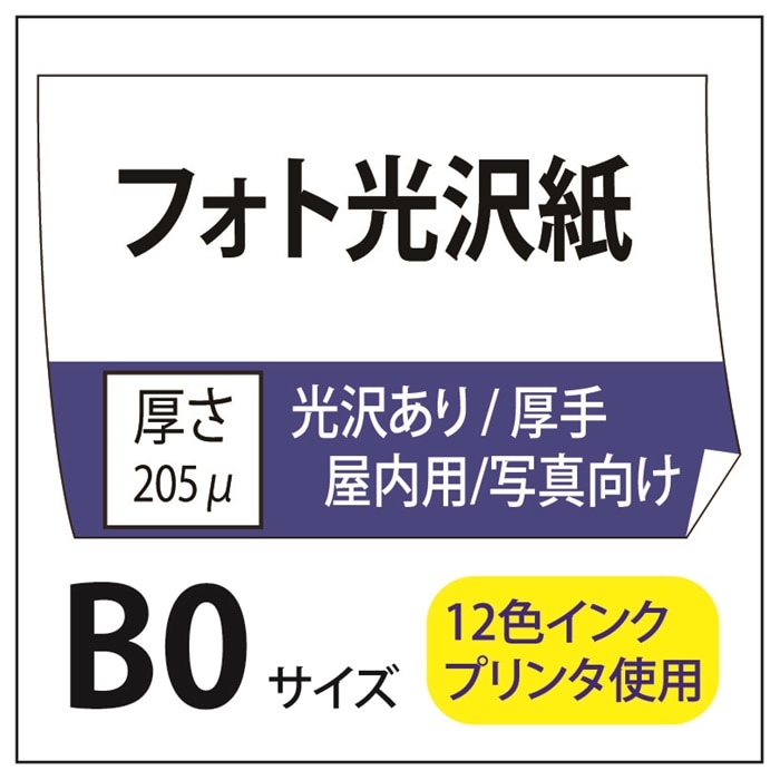 ポスター印刷 フォト光沢紙/厚手 B0(1030×1456)