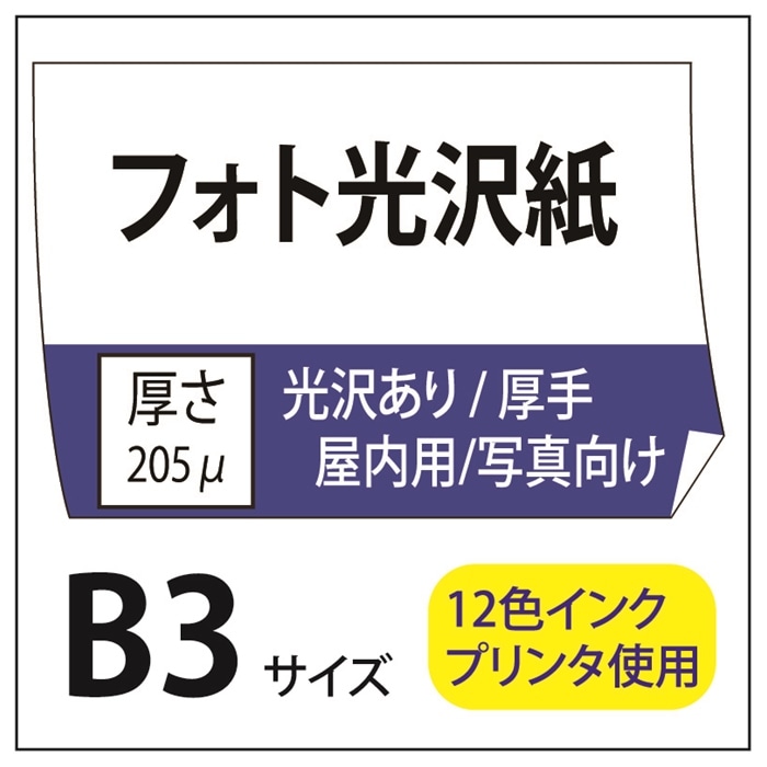ポスター印刷 フォト光沢紙/厚手 B3(364×515)