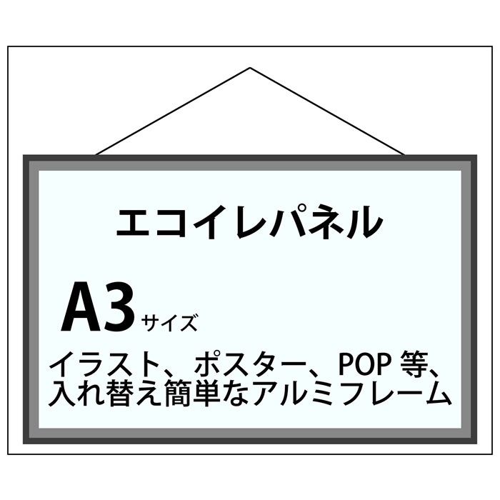 エコイレパネ フレーム加工 A3(297×420)