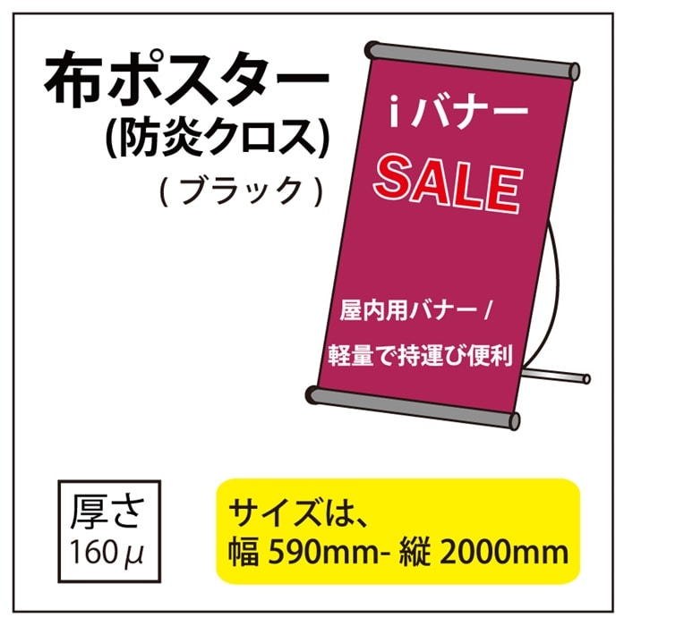 Iバナー布ポスター屋内用