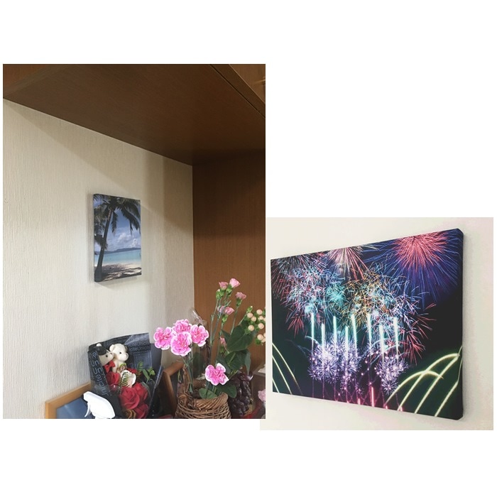 専用ページ　ファブリックパネル ファブリックパネル (シーサイドブルー)～美しいブルーの移ろいを描い