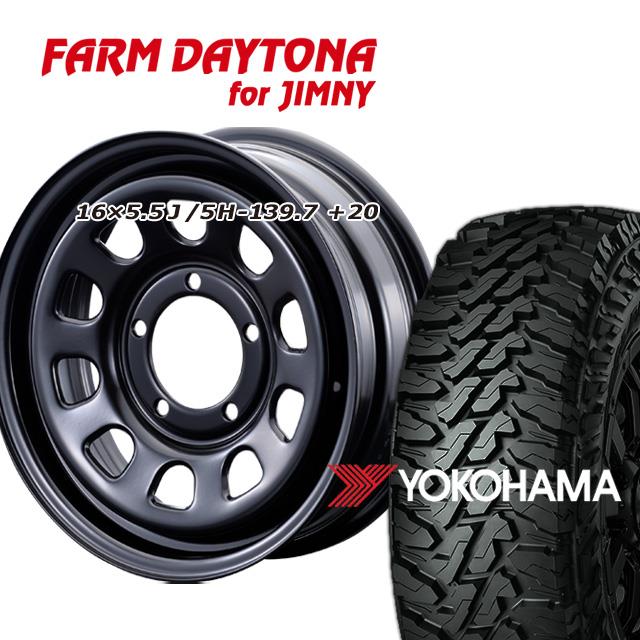 FARM ¥Ç¥¤¥È¥Ê ¥Ö¥é¥Ã¥¯ 16¡ß5.5J/5H+20 ¥è¥³¥Ï¥Þ ¥¸¥ª¥é¥ó¥À¡¼ MT G003 225/75R16 ( yokohama geolandar ¥Þ¥Ã¥É¥Æ¥ì¥¤¥ó DAYTONA ) (4ËÜ¥»¥Ã¥È or 1ËÜ)