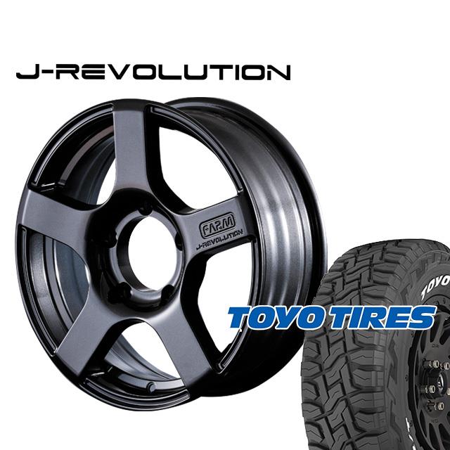 FARM J-REVOLUTION ����᥿��å� 16��5.5J/5H+20 �ȡ��衼 �����ץ󥫥�ȥ꡼RT185/85R16(�ۥ磻�ȥ쥿��) (4�ܥ��å� or 1��)