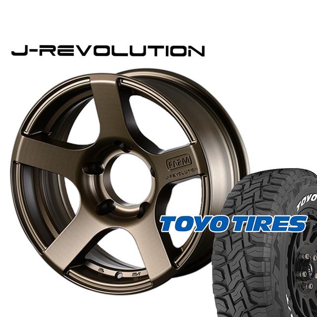 FARM J-REVOLUTION ¥Þ¥Ã¥È¥Ö¥í¥ó¥º 16¡ß5.5J/5H-25 ¥È¡¼¥è¡¼ ¥ª¡¼¥×¥ó¥«¥ó¥È¥ê¡¼RT185/85R16(¥Û¥ï¥¤¥È¥ì¥¿¡¼) (4ËÜ¥»¥Ã¥È or 1ËÜ)