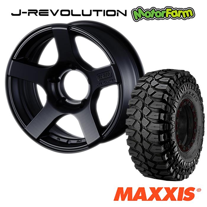 FARM J-REVOLUTION マットブラック 16×5.5J/5H-25 マキシス クリーピー