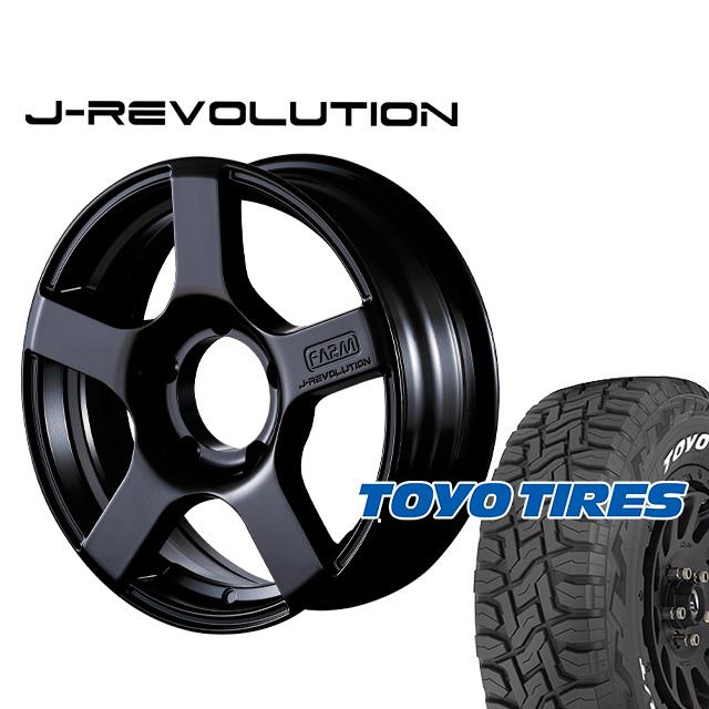 �����ͽ��2025ǯ11��ȯ����FARM J-REVOLUTION �ޥåȥ֥�å� 16��5.5J/5H+20 �ȡ��衼 �����ץ󥫥�ȥ꡼ RT185/85R16(�ۥ磻�ȥ쥿��) (4�ܥ��å� or 1��)