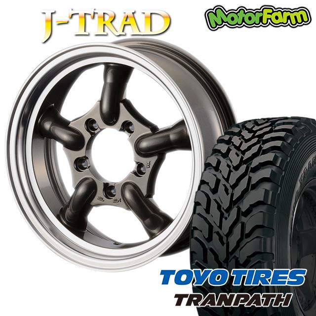 J-TRAD ガンメタリック DCリム 16×5.5J/5H+20 トーヨー トランパス M/T 
