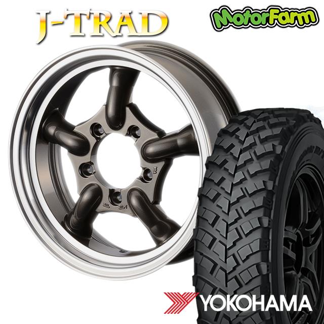 J-TRAD ����᥿��å� DC��� 16��5.5J/5H+20 �襳�ϥ� ���������� MT+ �磻��ɥȥ饯����� 195R16 ( yokohama wild traction �ޥåɥƥ쥤�� ) (4�ܥ��å� or 1��)