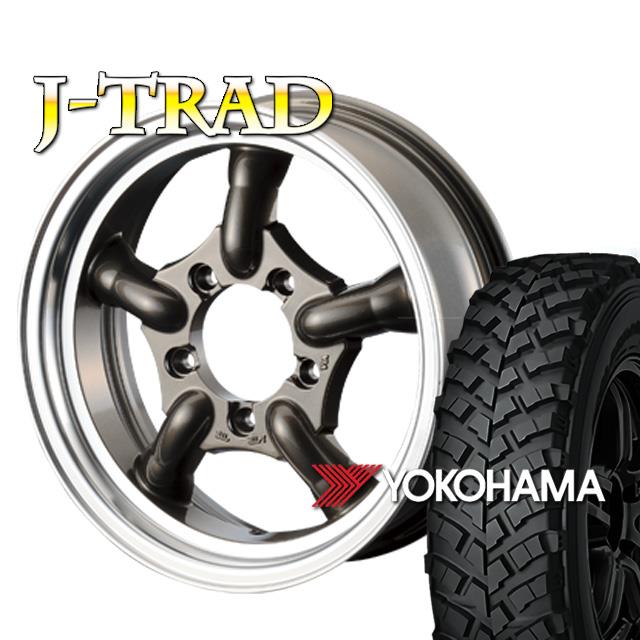 J-TRAD ガンメタリック DCリム 16×5.5J/5H-25 ヨコハマ ジオランダー 