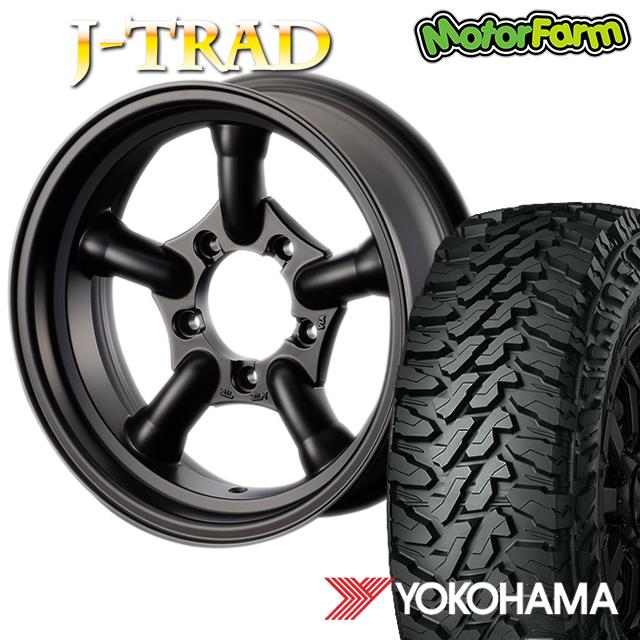 J-TRAD マットブラック 16×5.5J/5H-25 ヨコハマ ジオランダー MT G003