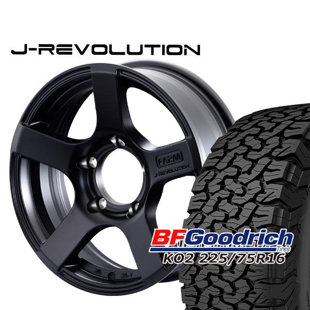 FARM J-REVOLUTION ¥Þ¥Ã¥È¥Ö¥é¥Ã¥¯ 16¡ß5.5J/5H¡Þ0BF¥°¥Ã¥É¥ê¥Ã¥ÁAll-Terrain T/A KO2 225/75R16 4ËÜset