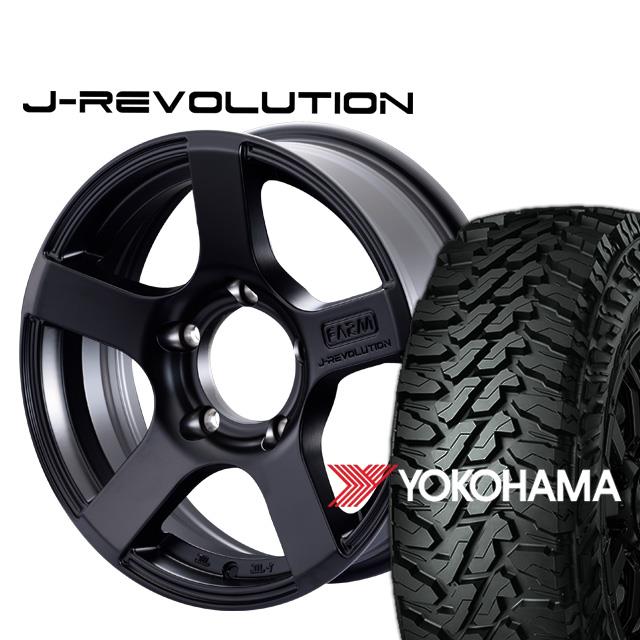 FARM J-REVOLUTION マットブラック 16×5.5J/5H±0ヨコハマ ジオランダー 