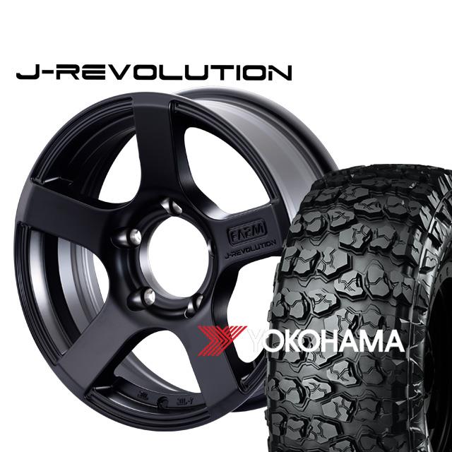 FARM J-REVOLUTION マットブラック 16×5.5J/5H±0ヨコハマ ジオランダー 
