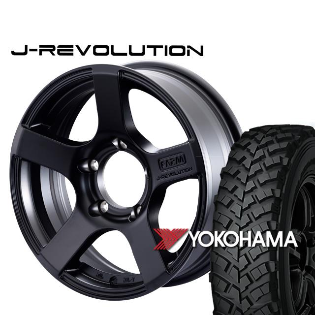 FARM J-REVOLUTION ¥Þ¥Ã¥È¥Ö¥é¥Ã¥¯ 16¡ß5.5J/5H¡Þ0¥è¥³¥Ï¥Þ ¥¸¥ª¥é¥ó¥À¡¼ MT+ ¥ï¥¤¥ë¥É¥È¥é¥¯¥·¥ç¥ó 195R16 ( yokohama wild traction ¥Þ¥Ã¥É¥Æ¥ì¥¤¥ó ) 4ËÜ¥»¥Ã¥È