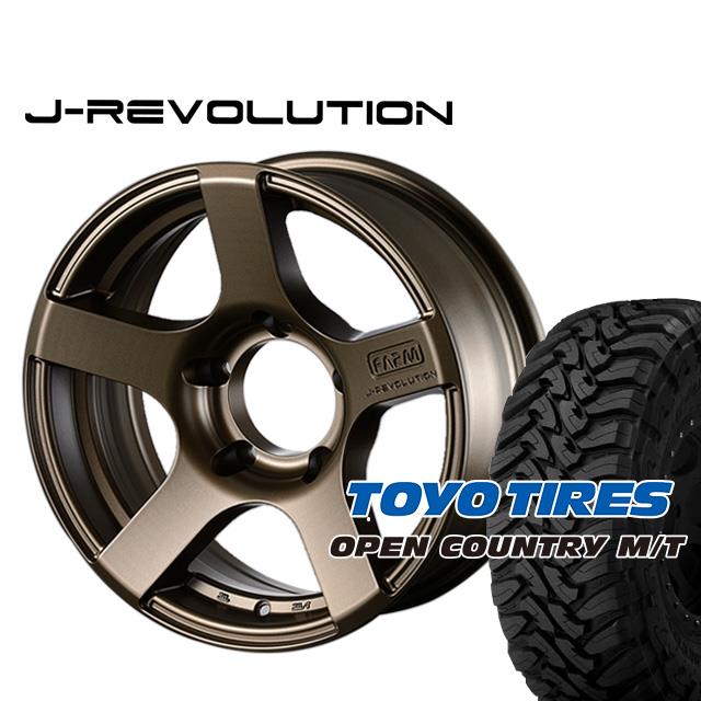 FARM J-REVOLUTION ¥Þ¥Ã¥È¥Ö¥í¥ó¥º 16¡ß5.5J/5H-25 ¥È¡¼¥è¡¼ ¥ª¡¼¥×¥ó¥«¥ó¥È¥ê¡¼MT 225/75R16 (4ËÜ¥»¥Ã¥È or 1ËÜ)