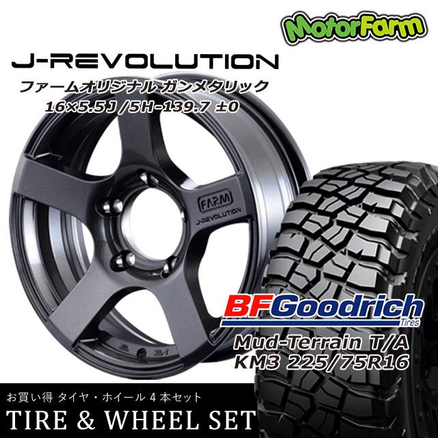 FARM J-REVOLUTION ガンメタリック 16×5.5J/5H±0 BFグッドリッチ