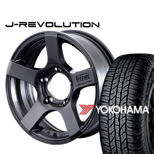 FARM J-REVOLUTION ����᥿��å� 16��5.5J/5H��0 �襳�ϥ� ���������� A/T G015 185/85R16 ( yokohama geolandar ������ƥ쥤�� ) 4�ܥ��å�