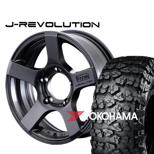 FARM J-REVOLUTION ガンメタリック 16×5.5J/5H±0 ヨコハマ 