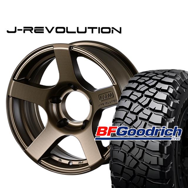 FARM J-REVOLUTION ¥Þ¥Ã¥È¥Ö¥í¥ó¥º 16¡ß5.5J/5H-25 BF¥°¥Ã¥É¥ê¥Ã¥Á Mud-Terrain T/A KM3 225/75R16 (4ËÜ¥»¥Ã¥È or 1ËÜ)