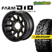 FARM D10 �ޥåȥ֥�å�DC/�ƥ���ȥǥ����� 16��6J/5H -5 ������å� �����ȥ�å�MT2 7.00R16 �ʥ��������� (4�ܥ��å� or 1��)