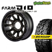 FARM D10 �ޥåȥ֥�å�DC/�ƥ���ȥǥ����� 16��5.5J/5H -25 ������å� �����ȥ�å�MT2 7.00R16 �ʥ��������� (4�ܥ��å� or 1��)