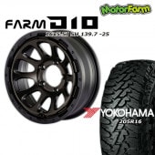 FARM D10 �ޥåȥ֥�å�DC/�ƥ���ȥǥ����� 16��5.5J/5H -25 �襳�ϥ� ���������� M/T G003 205R16 (4�ܥ��å� or 1��)