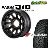 FARM D10 �ޥåȥ֥�å�DC/�ƥ���ȥǥ����� 16��5.5J/5H -25 �襳�ϥ� ���������� MT+ �磻��ɥȥ饯����� 7.00R16 (4�ܥ��å� or 1��)