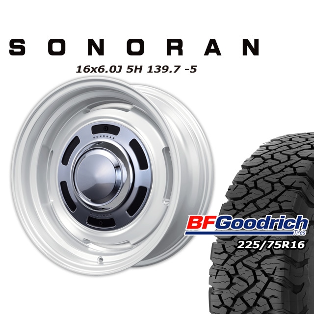 SONORAN ���եۥ磻�� 16��6J/5H -5 ���åɥ�å� All-Terrain T/A KO3 225/75R16 (4�ܥ��å� or 1��)