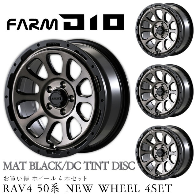 RAV4 50系 D10 (ディーテン) マットブラック/DCティントディスク