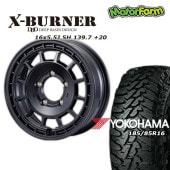 FARM X-BURNER ޥåȥ֥å 165.5J/5H +20 襳ϥ  M/T G003 185/85R16 (4ܥå or 1)