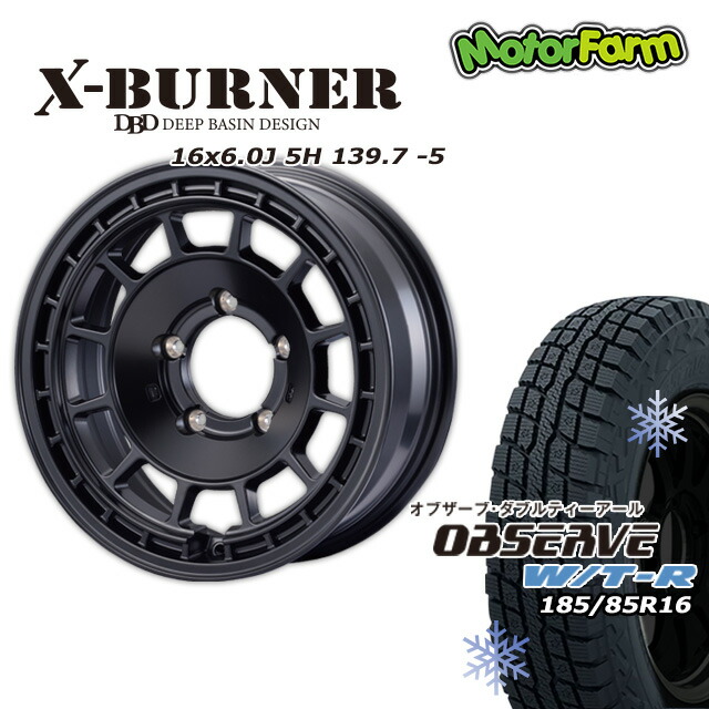 åɥ쥹 ۥ FARM X-BURNER ޥåȥ֥å 166J/5H -5 åɥ쥹 ȡ衼 ֥ W/T-R 185/85 R16  4ܥå