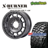 FARM X-BURNER ޥåȥ᥿å 165.5J/5H +20 BFåɥå Mud-Terrain T/A KM3 205/80R16 (4ܥå or 1)