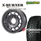 FARM X-BURNER ޥåȥ᥿å 165.5J/5H +20 襳ϥ  M/T G003 185/85R16 (4ܥå or 1)